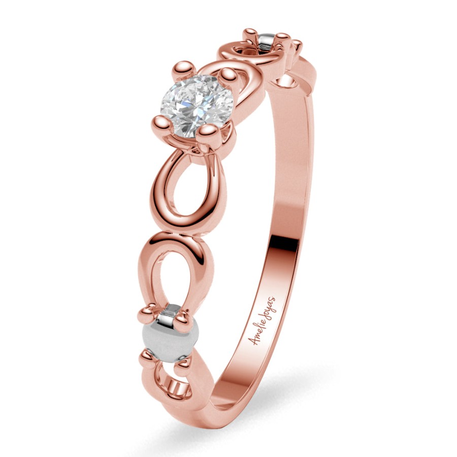 Ella Amelie Joyas | Anillo De Compromiso Oro Rosa