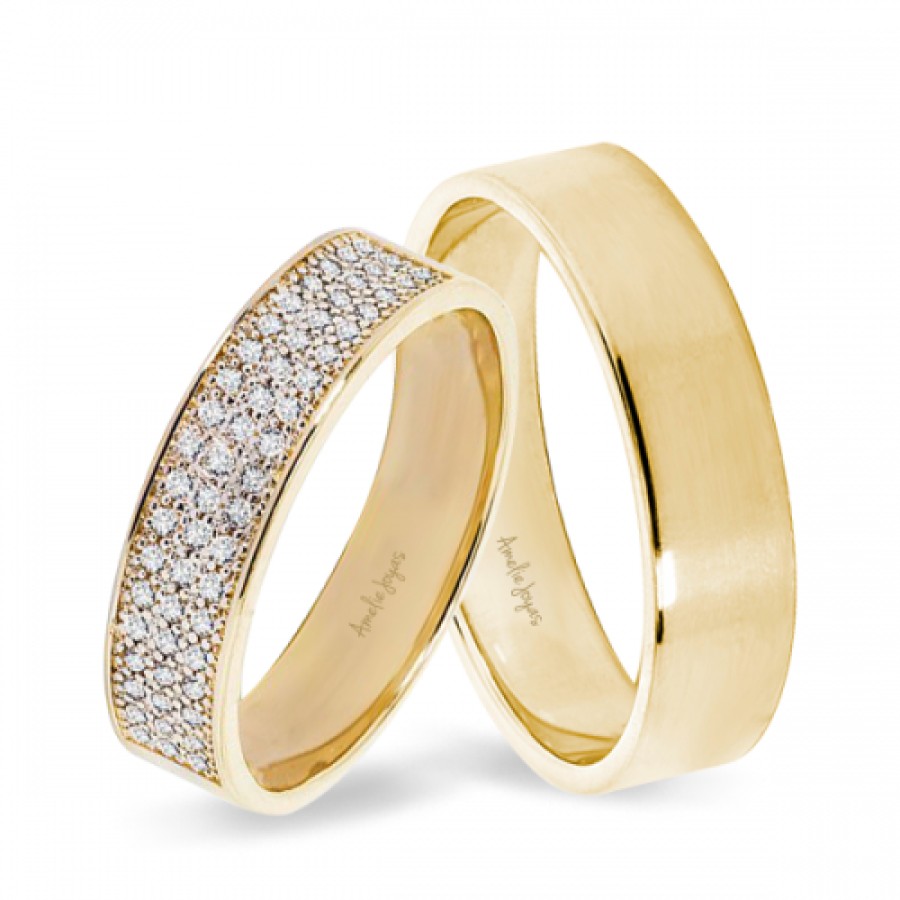 Argollas Amelie Joyas | Argolla De Matrimonio Oro Amarillo