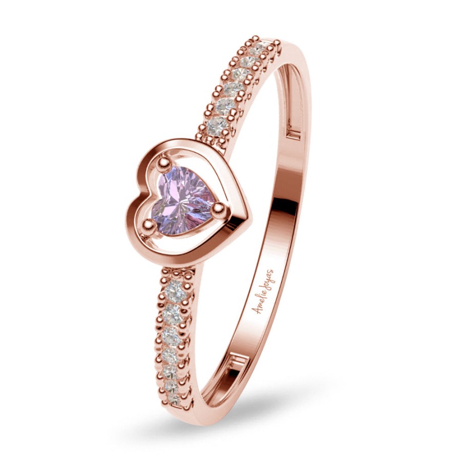 Ella Amelie Joyas | Anillo De Promesa Oro Rosa