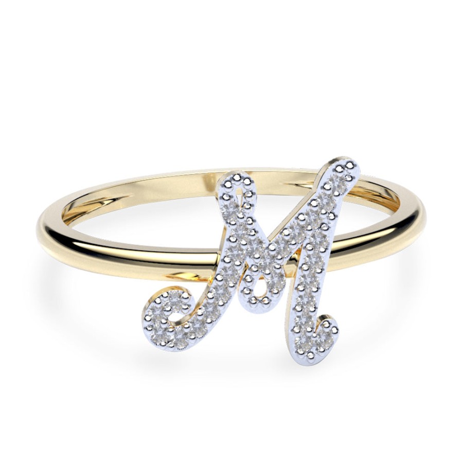 Ella Amelie Joyas | Anillo De Oro En Forma De Inicial