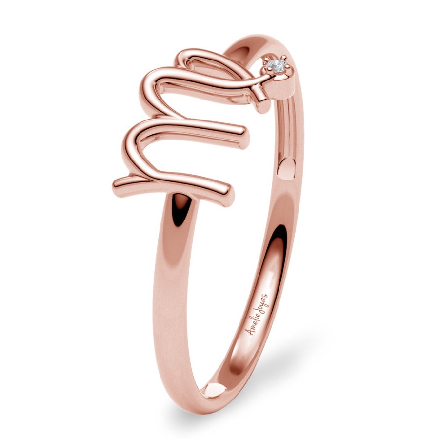 Ella Amelie Joyas | Anillo Zodiaco Para Dama Oro Rosa