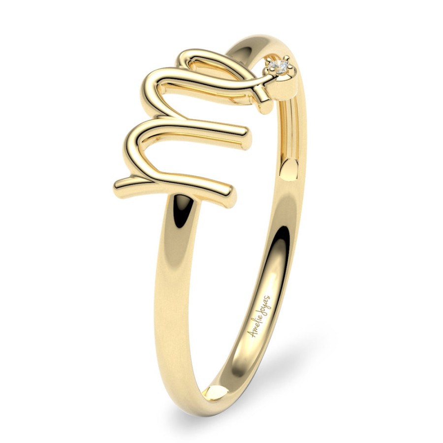 Ella Amelie Joyas | Anillo Zodiaco Para Dama Oro