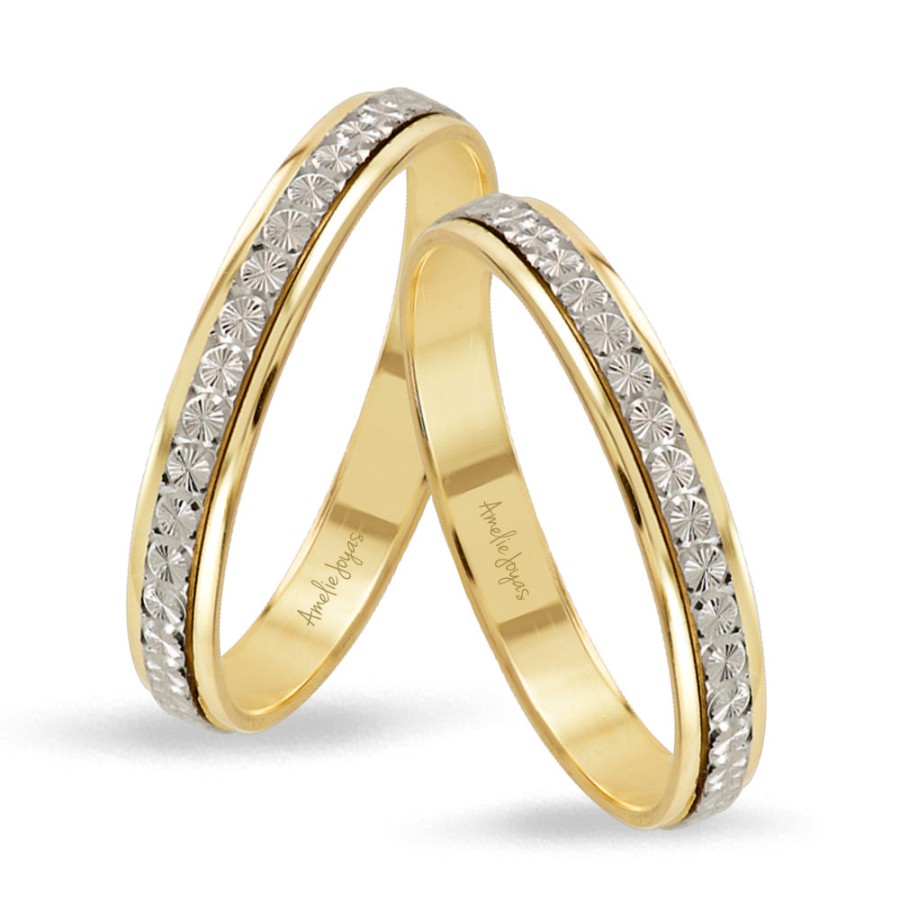 Argollas Amelie Joyas | Argollas De Matrimonio Oro Amarillo