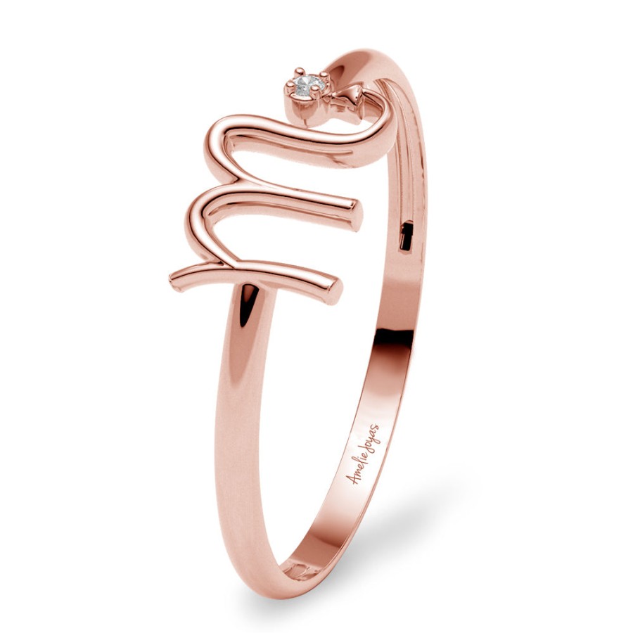 Ella Amelie Joyas | Anillo Zodiaco Para Dama Oro Rosa